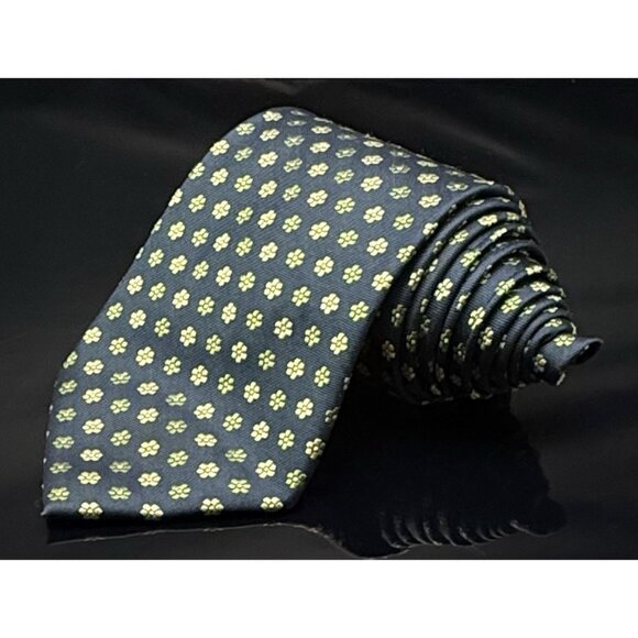 BEAU BRUMMEL Floral Flower MEN'S TIE  100%  SILK handmade - Picture 1 of 6